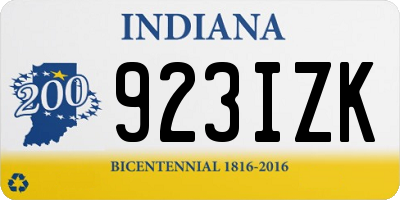 IN license plate 923IZK