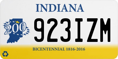 IN license plate 923IZM
