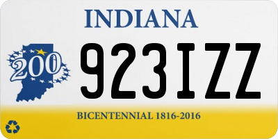 IN license plate 923IZZ