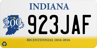 IN license plate 923JAF