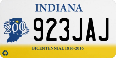 IN license plate 923JAJ