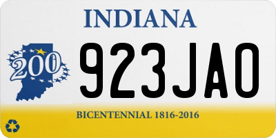 IN license plate 923JAO