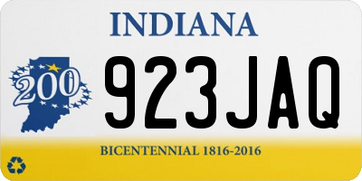 IN license plate 923JAQ