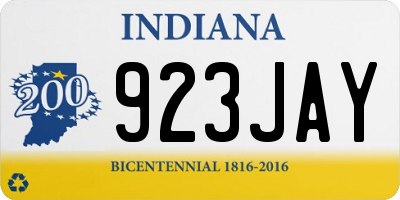 IN license plate 923JAY