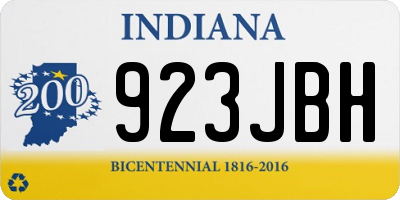 IN license plate 923JBH