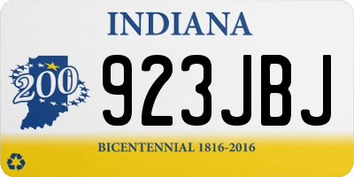 IN license plate 923JBJ