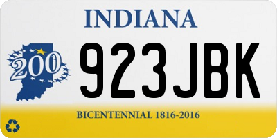 IN license plate 923JBK