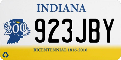 IN license plate 923JBY