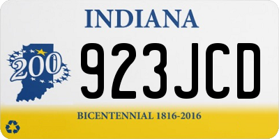IN license plate 923JCD