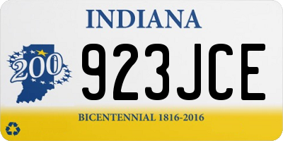 IN license plate 923JCE