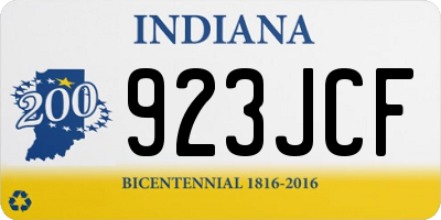 IN license plate 923JCF