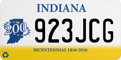 IN license plate 923JCG