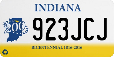 IN license plate 923JCJ