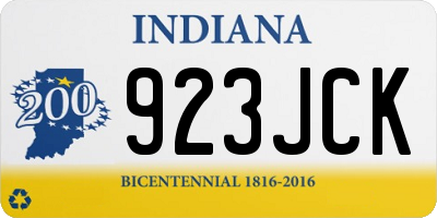IN license plate 923JCK