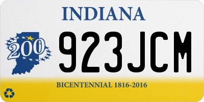 IN license plate 923JCM