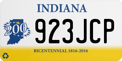IN license plate 923JCP