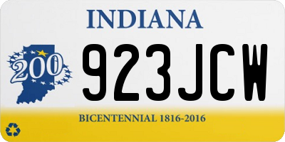 IN license plate 923JCW