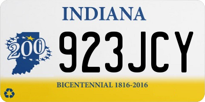 IN license plate 923JCY