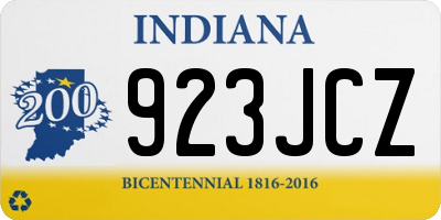 IN license plate 923JCZ