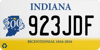 IN license plate 923JDF