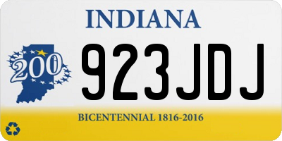 IN license plate 923JDJ