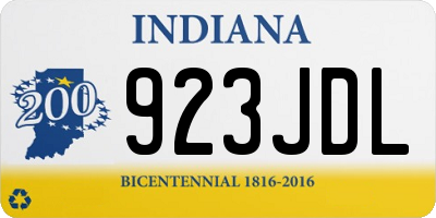 IN license plate 923JDL