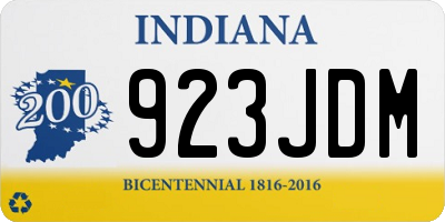 IN license plate 923JDM