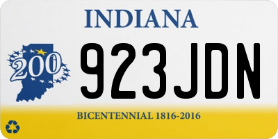 IN license plate 923JDN