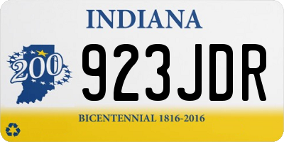 IN license plate 923JDR