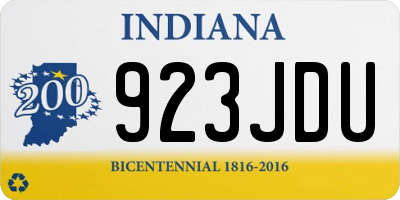 IN license plate 923JDU