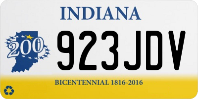 IN license plate 923JDV