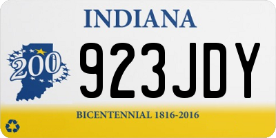 IN license plate 923JDY