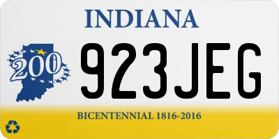 IN license plate 923JEG