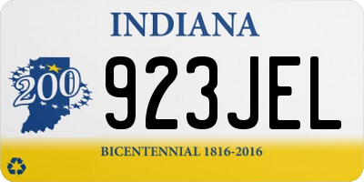 IN license plate 923JEL