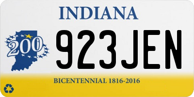 IN license plate 923JEN