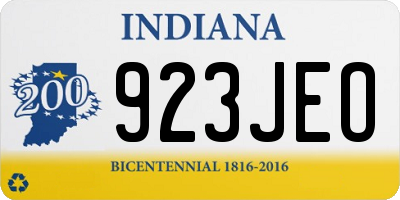 IN license plate 923JEO