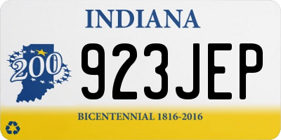 IN license plate 923JEP