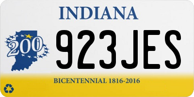 IN license plate 923JES