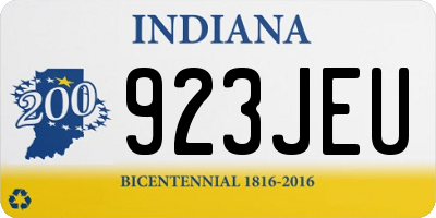 IN license plate 923JEU
