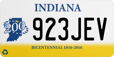IN license plate 923JEV