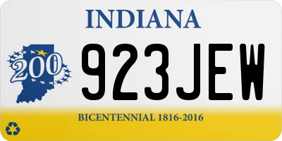 IN license plate 923JEW