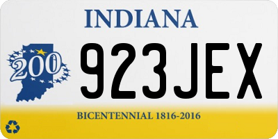 IN license plate 923JEX