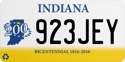 IN license plate 923JEY