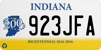 IN license plate 923JFA