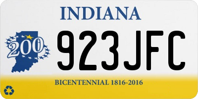 IN license plate 923JFC