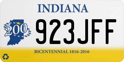 IN license plate 923JFF