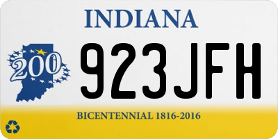 IN license plate 923JFH