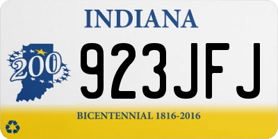 IN license plate 923JFJ