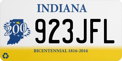 IN license plate 923JFL