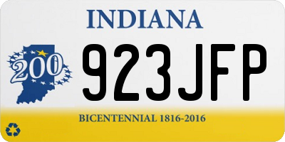 IN license plate 923JFP